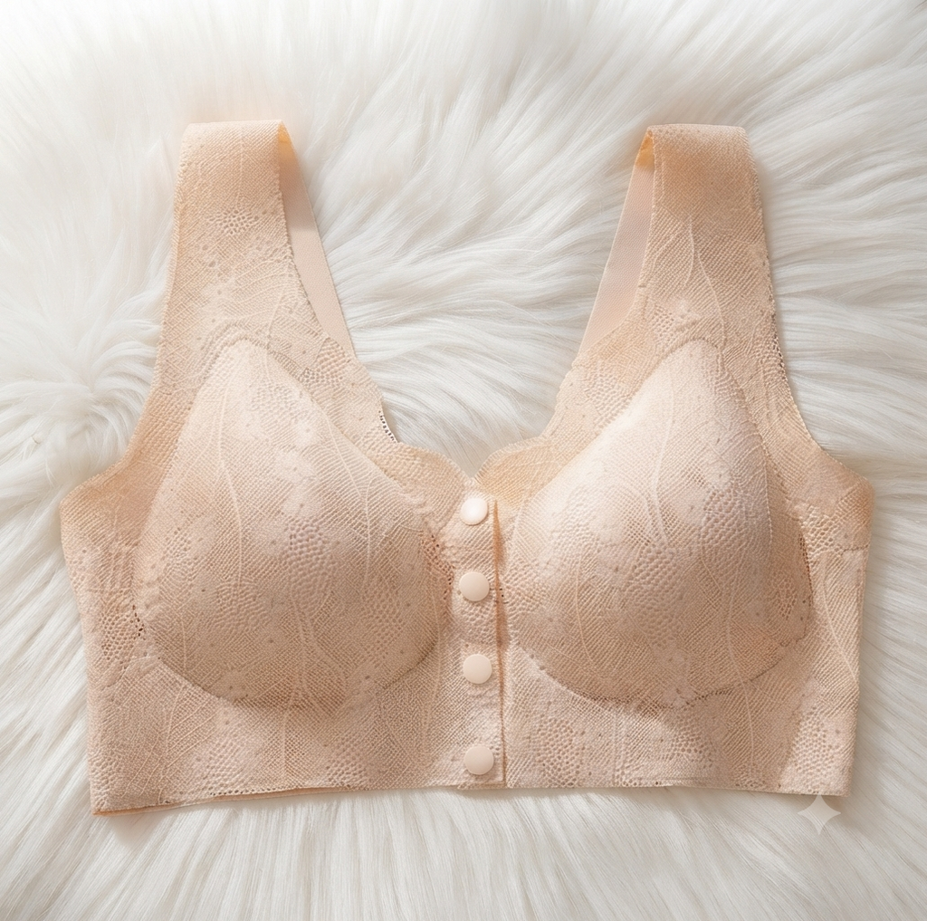 Front Snap Lace Bra — Skin