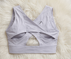 Premium Racerback Sports Bra Grey Back