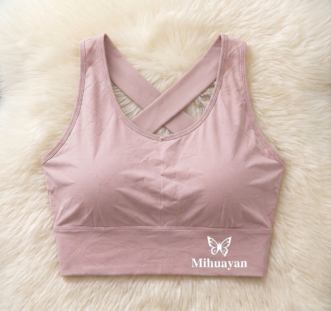 Premium Racerback Sports Bra — Lavender Pink