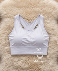 Premium Racerback Sports Bra Grey