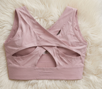 Premium Racerback Sports Bra Lavender Pink Back