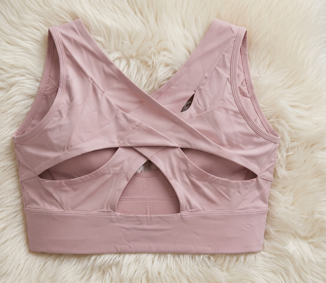 Premium Racerback Sports Bra — Lavender Pink
