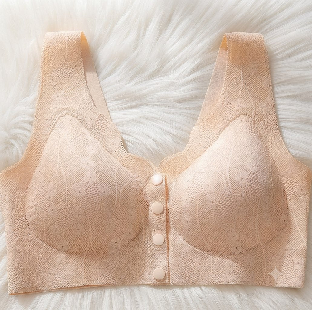 Front Snap Lace Bra — Skin