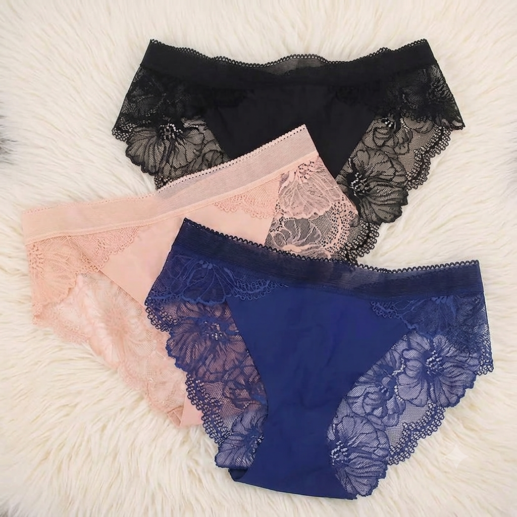 Net Seamless Lace Panties