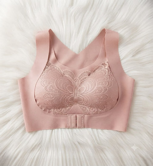Butterfly Lace Comfort Bra Dusty Rose