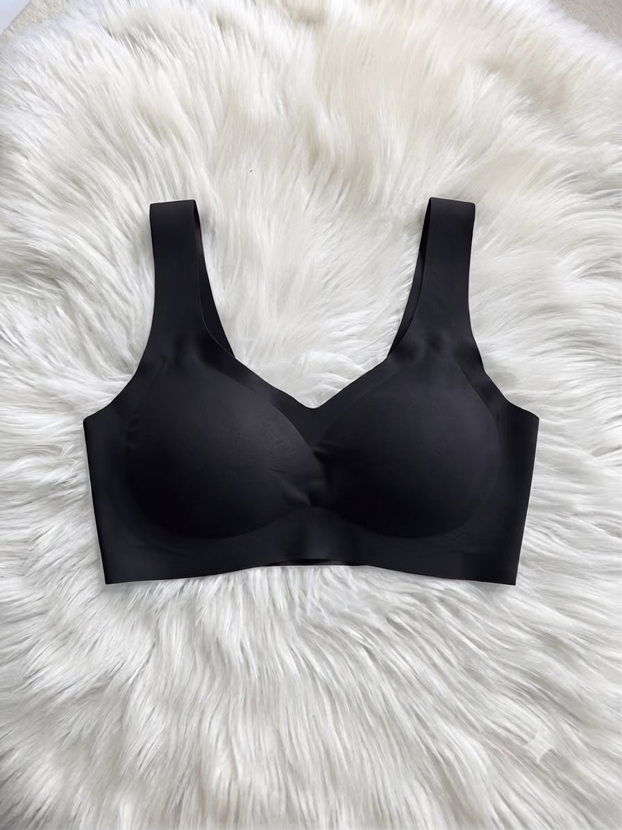 Seamless Ice Silk Bra — Black